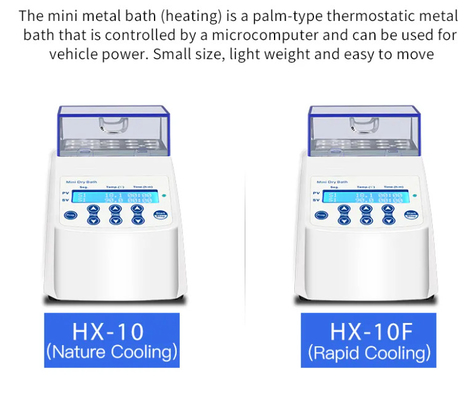 HUXI मिनी सूखी स्नान सूखी सूखी स्नान इनक्यूबेटर RT + 5 °C से 100 °C