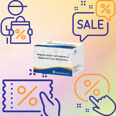 मानव पार्वोवायरस B19 IgM एंटीबॉडी ELISA के लिए डायग्नोस्टिक किट एरिथेमा इंफेक्टिओसम और गर्भावस्था में जटिलताओं के लिए आदर्श