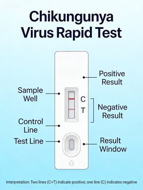 One Step Chikungunya IgG/IgM Rapid Test Cassette For In Vitro Diagnostic Use