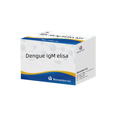 डेंगू IgM ELISA टेस्ट किट 96T मानव डेंगू वायरस IgM एंटीबॉडी का मात्रात्मक पता लगाना